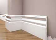 Skirting boards white painted from extruded polystyrene 119*15