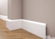 Skirting boards white painted from extruded polystyrene 80*13