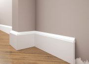 Skirting boards white painted from extruded polystyrene 81*10