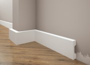 Skirting boards white painted from extruded polystyrene 58*16