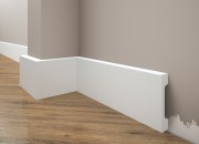 Skirting boards white painted from extruded polystyrene 80*16