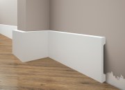 Skirting boards white painted from extruded polystyrene 100*16