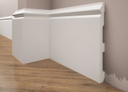 Skirting boards white painted from extruded polystyrene 175*16