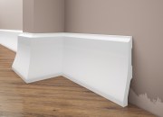 Skirting boards white painted from extruded polystyrene 120*26