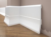 Skirting boards white painted from extruded polystyrene 160*25