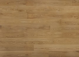 Solid varnished oak floorboards