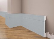 Skirting boards white painted from extruded polystyrene 110*16
