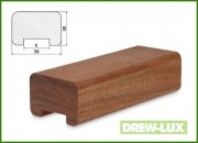 Profil nietypowy 5. egzotyczny MAHOŃ/SAPELLI prostokątny 62 x 40 z podfrezowaniem